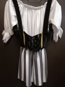 Kids Costumes to Hire - Pirate Dress - Black & White - Teen